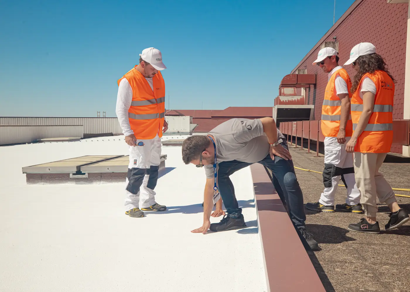 Covalba technical site assessment on a roof