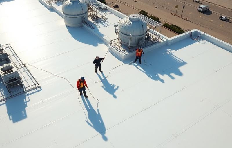 Covalba Cool Roof construction site